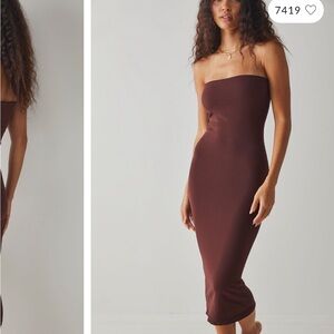 Seamless Tube dress free people. Worn once. Navy Blue color